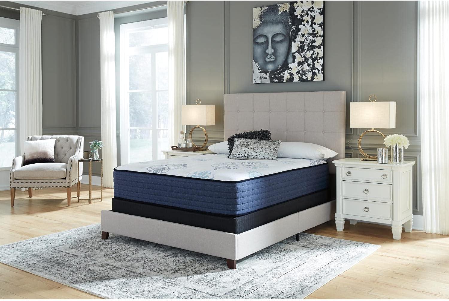 imageSignature Design By Ashley Destin Cove Plush Queen Hybrid Mattress Stretch Knit Cooling Cover Memory Foam Wrapped Coil Unit 60 W x 795 D x 15 H Blue13