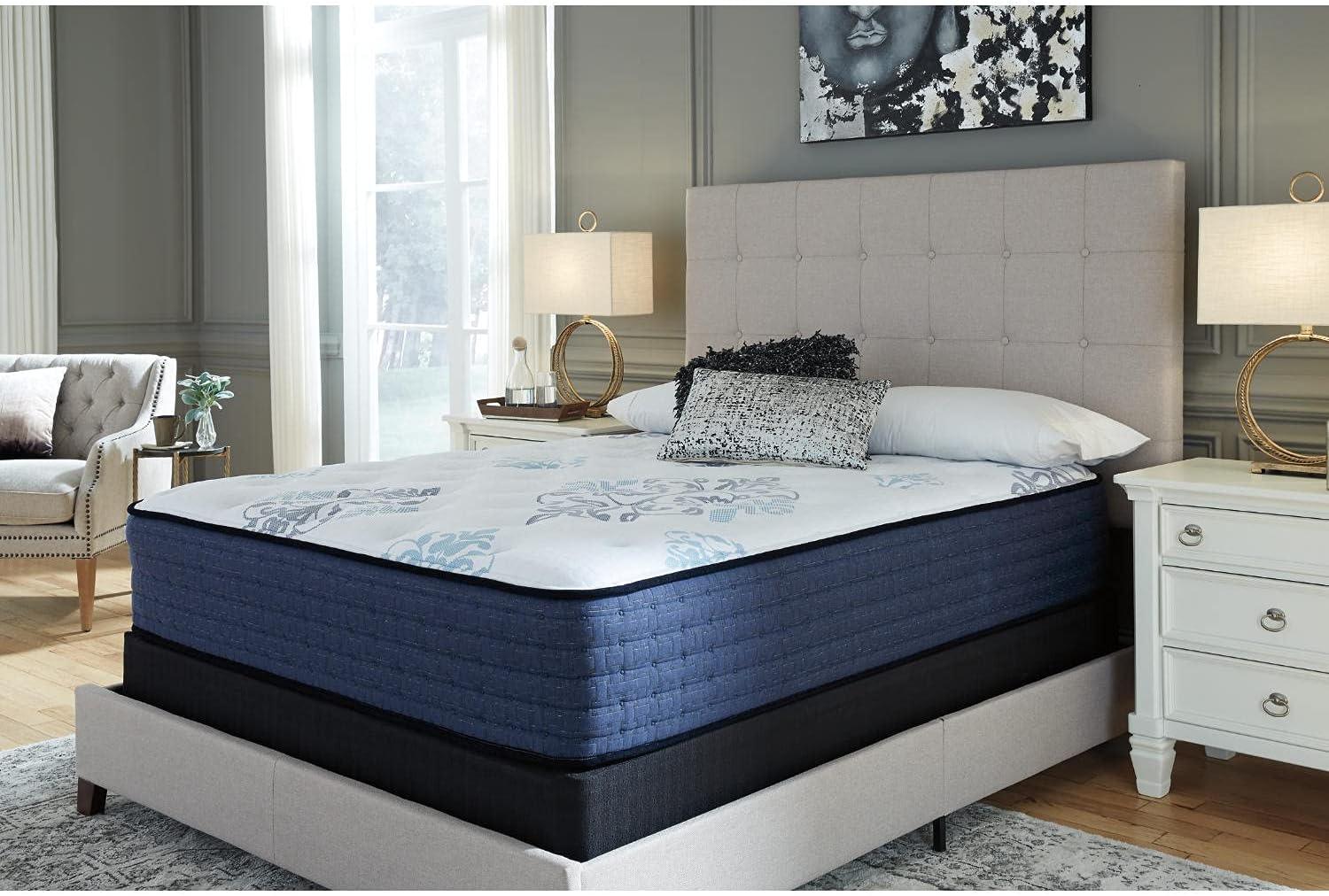 imageSignature Design By Ashley Destin Cove Plush Queen Hybrid Mattress Stretch Knit Cooling Cover Memory Foam Wrapped Coil Unit 60 W x 795 D x 15 H Blue13