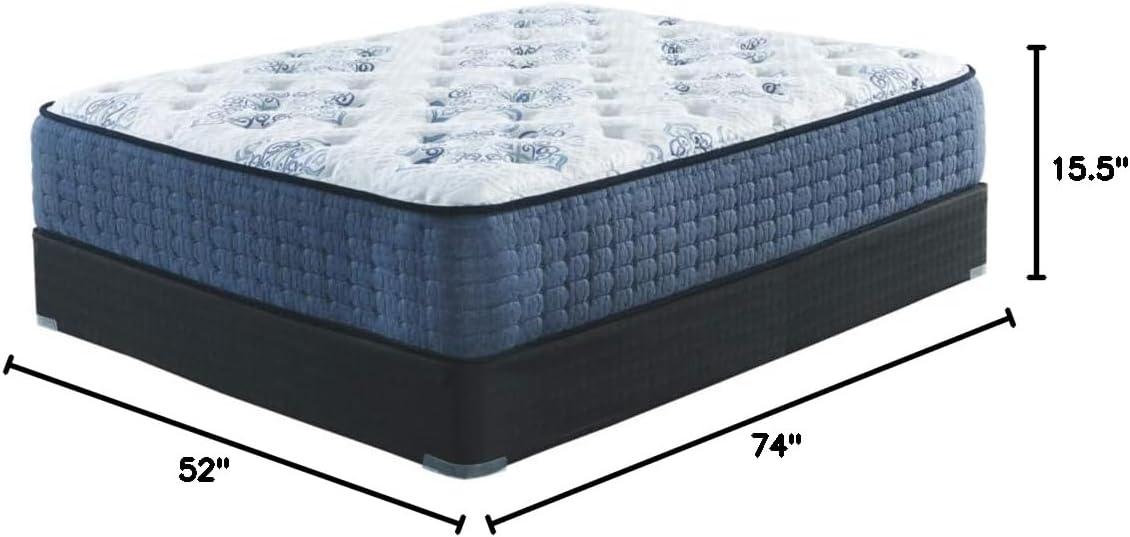 imageSignature Design By Ashley Destin Cove Plush Queen Hybrid Mattress Stretch Knit Cooling Cover Memory Foam Wrapped Coil Unit 60 W x 795 D x 15 H Blue13