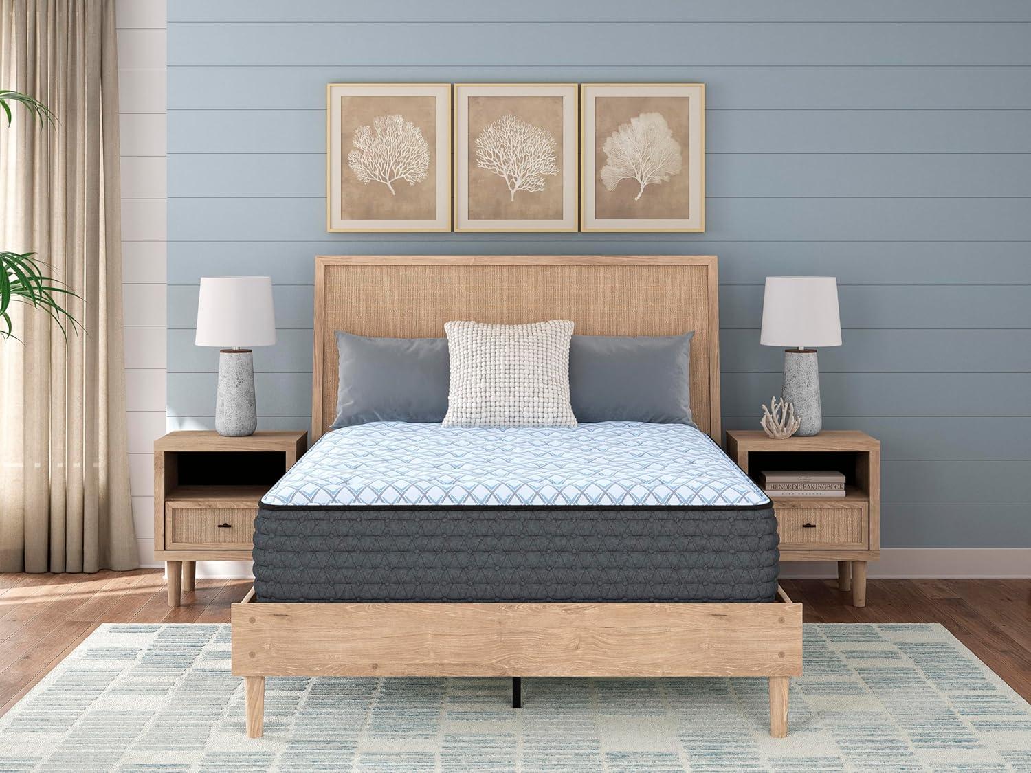 imageSignature Design By Ashley Destin Cove Plush Queen Hybrid Mattress Stretch Knit Cooling Cover Memory Foam Wrapped Coil Unit 60 W x 795 D x 15 H Blue15