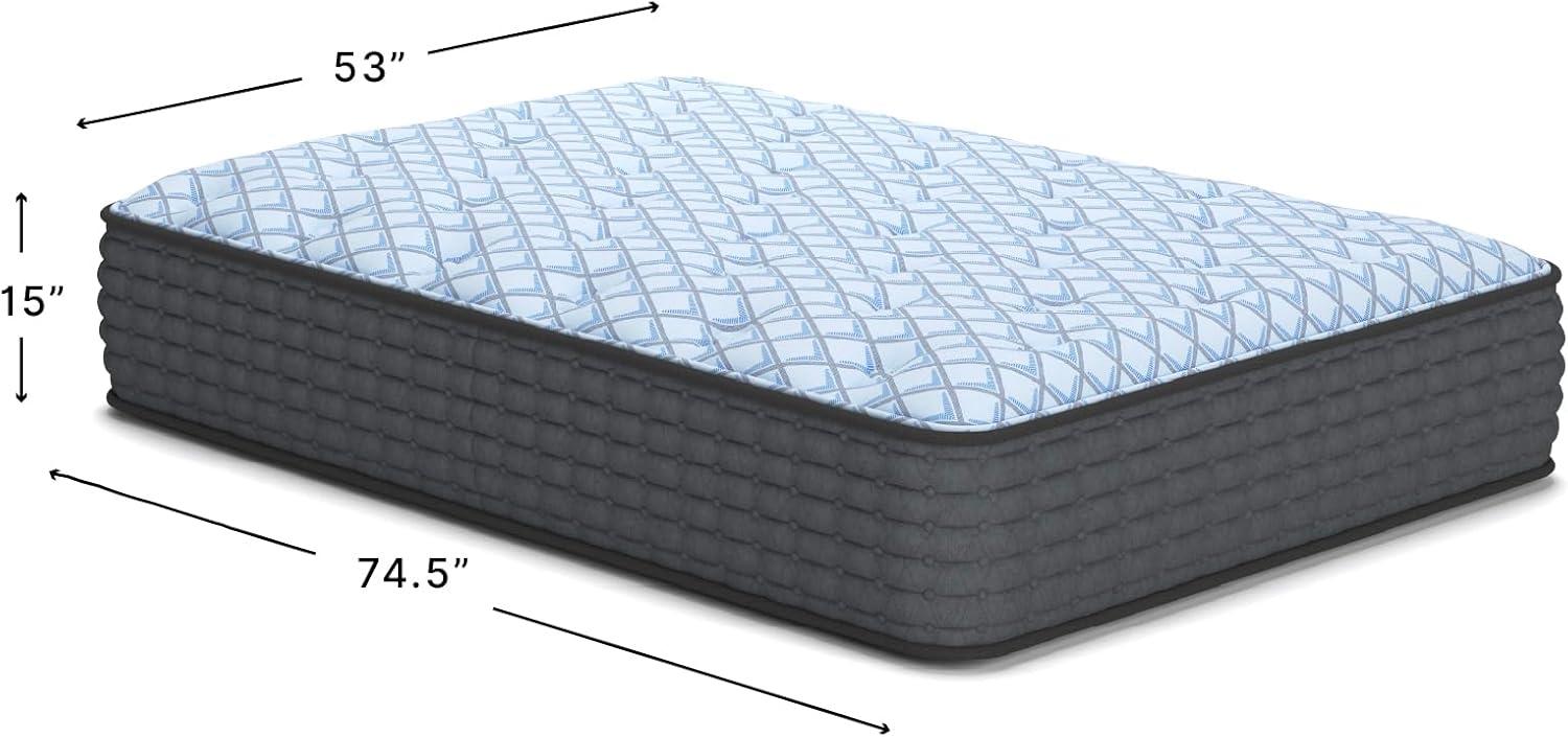 imageSignature Design By Ashley Destin Cove Plush Queen Hybrid Mattress Stretch Knit Cooling Cover Memory Foam Wrapped Coil Unit 60 W x 795 D x 15 H Blue15