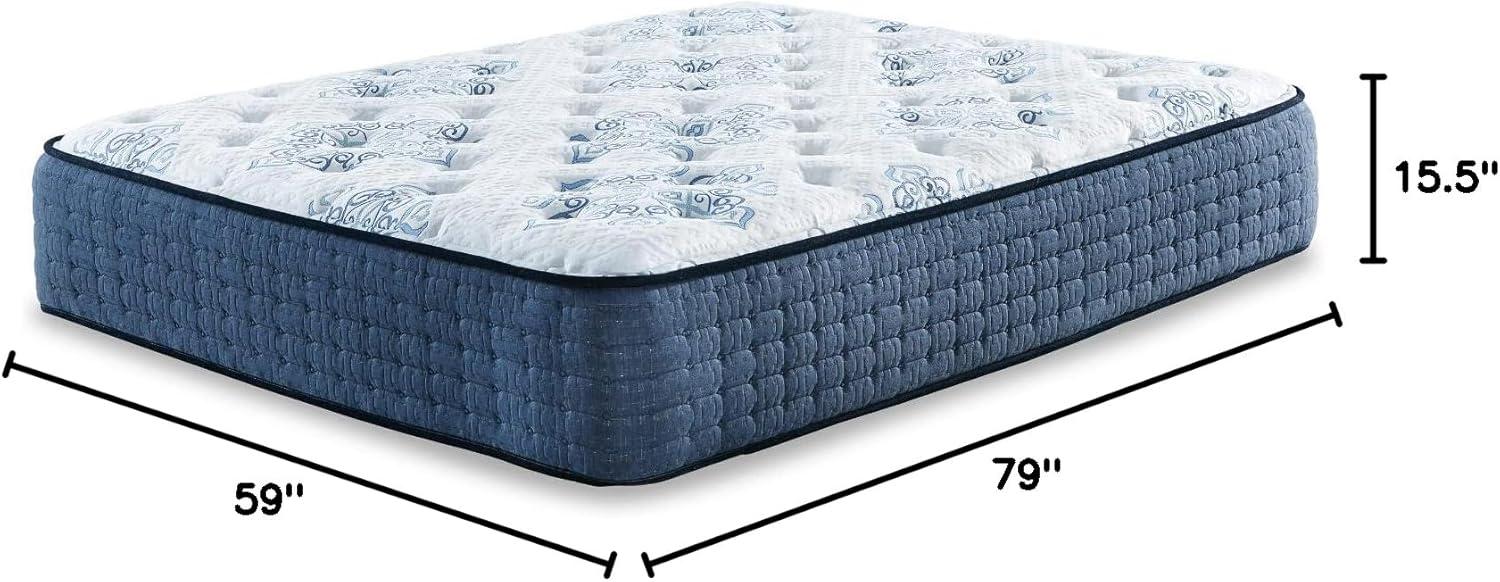 imageSignature Design By Ashley Destin Cove Plush Queen Hybrid Mattress Stretch Knit Cooling Cover Memory Foam Wrapped Coil Unit 60 W x 795 D x 15 H BlueQueen