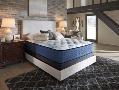 imageSignature Design By Ashley Destin Cove Plush Queen Hybrid Mattress Stretch Knit Cooling Cover Memory Foam Wrapped Coil Unit 60 W x 795 D x 15 H BlueQueen