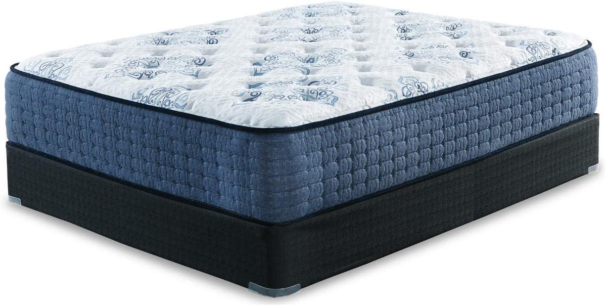 imageSignature Design By Ashley Destin Cove Plush Queen Hybrid Mattress Stretch Knit Cooling Cover Memory Foam Wrapped Coil Unit 60 W x 795 D x 15 H BlueQueen