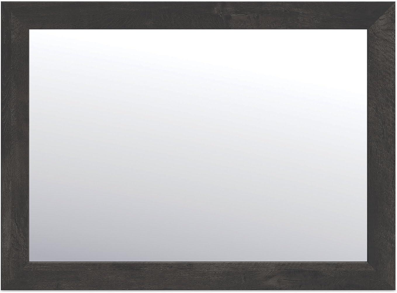 imageSignature Design by Ashley Granaport Modern Bedroom Mirror with Thick Frame Charcoal