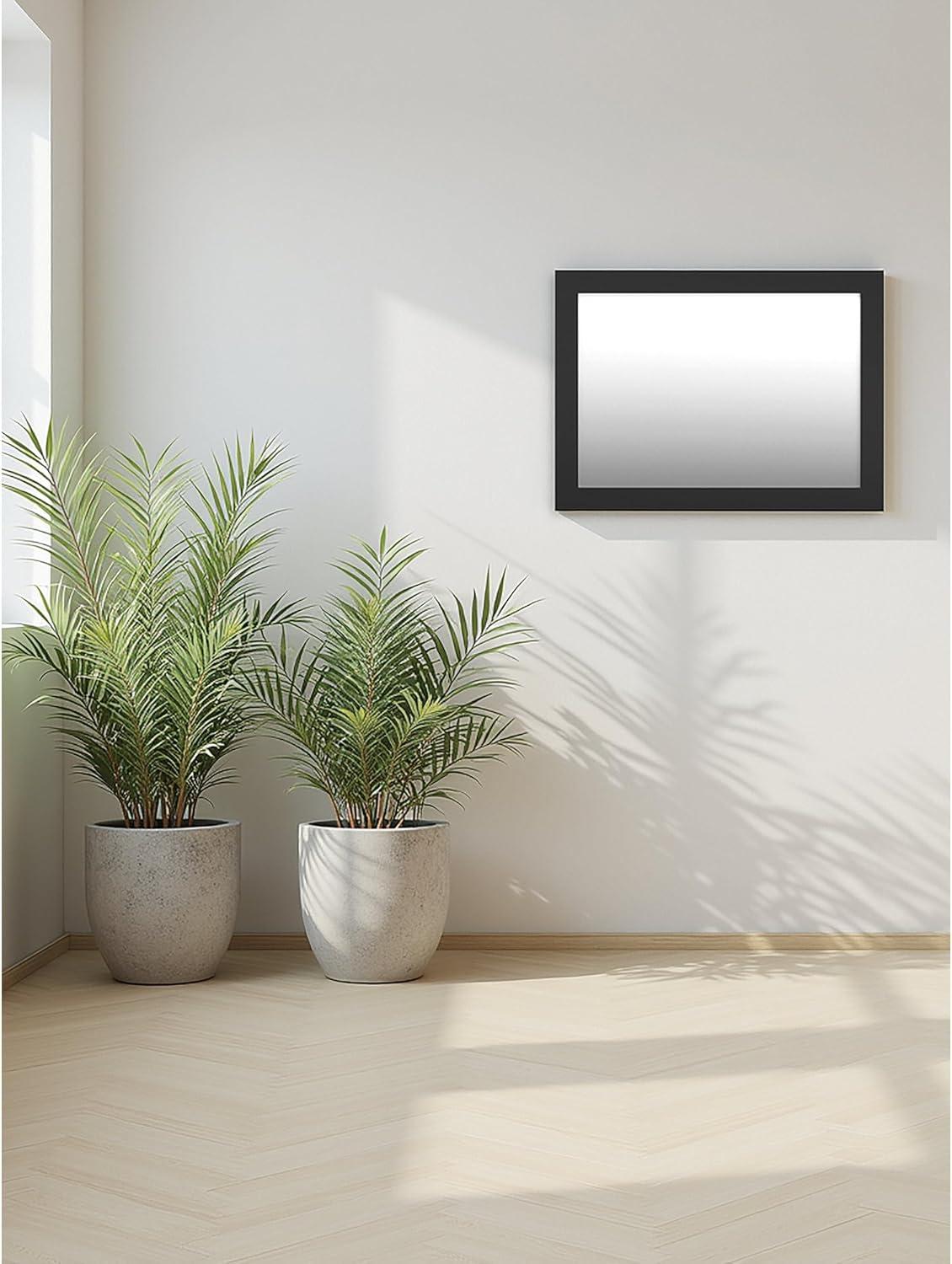 imageSignature Design by Ashley Maribel Traditional Bedroom Mirror with Thick Frame Black