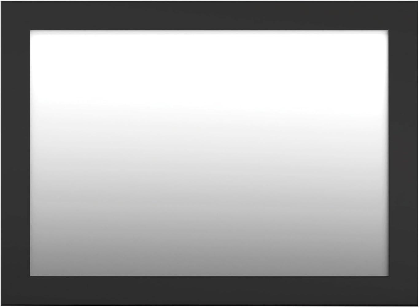 imageSignature Design by Ashley Maribel Traditional Bedroom Mirror with Thick Frame Black