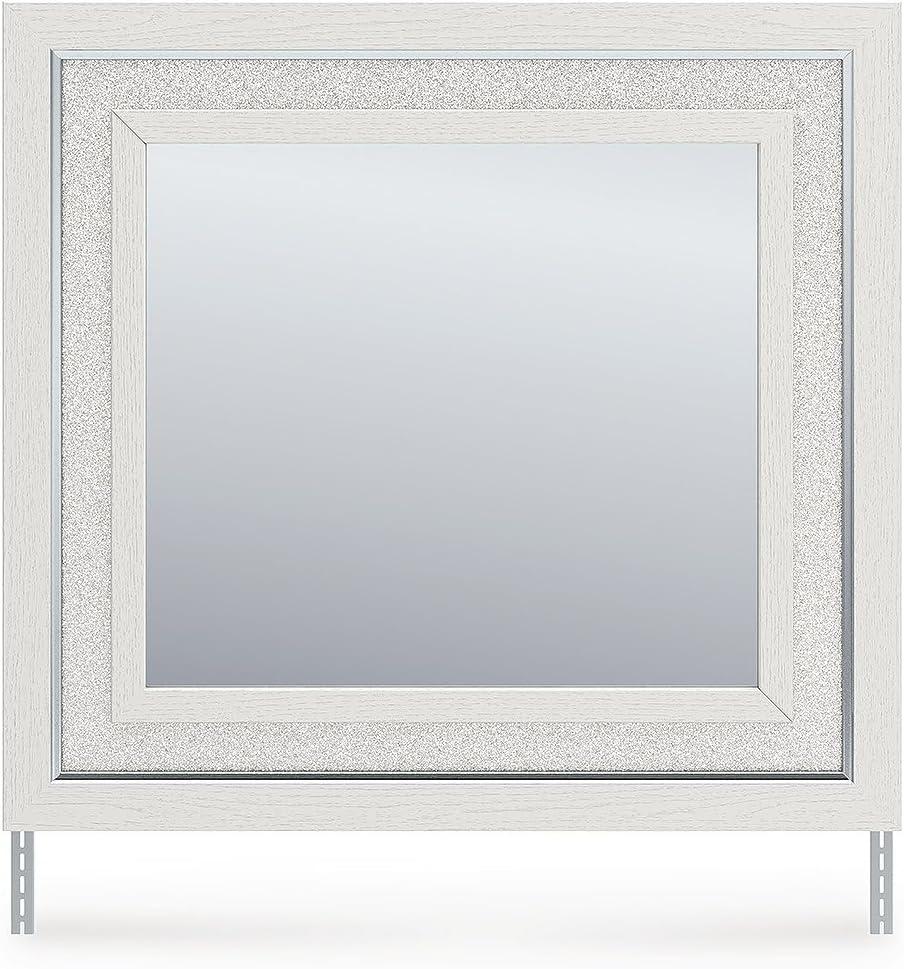 imageSignature Design by Ashley Ravalori Glam Bedroom Mirror with Thick Frame White