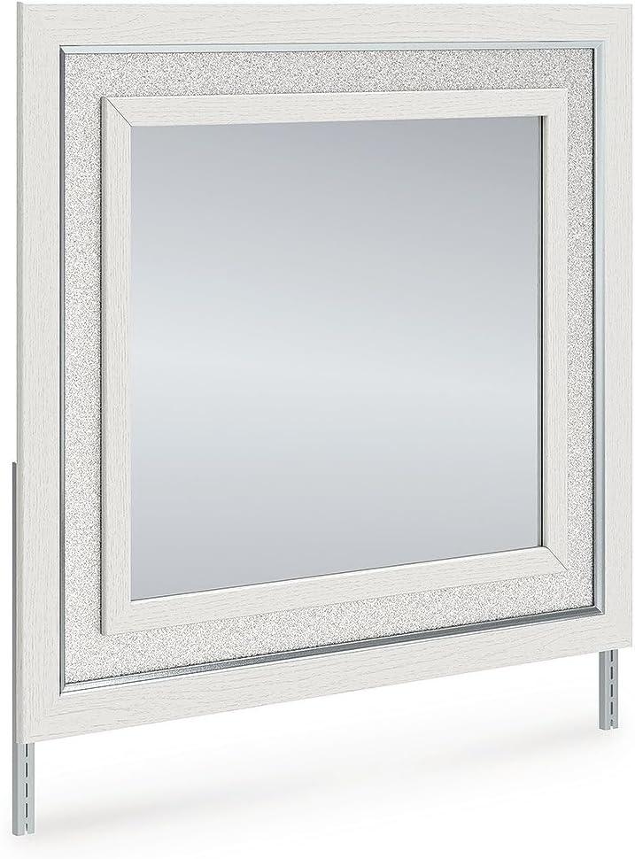 imageSignature Design by Ashley Ravalori Glam Bedroom Mirror with Thick Frame White
