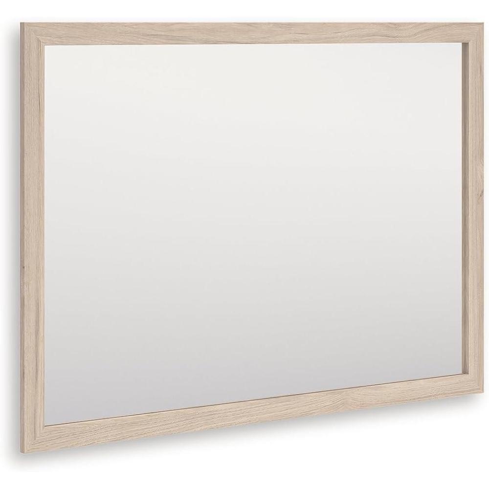 imageSignature Design by Ashley Birkmore Casual Bedroom Mirror with Thin Frame Light Brown