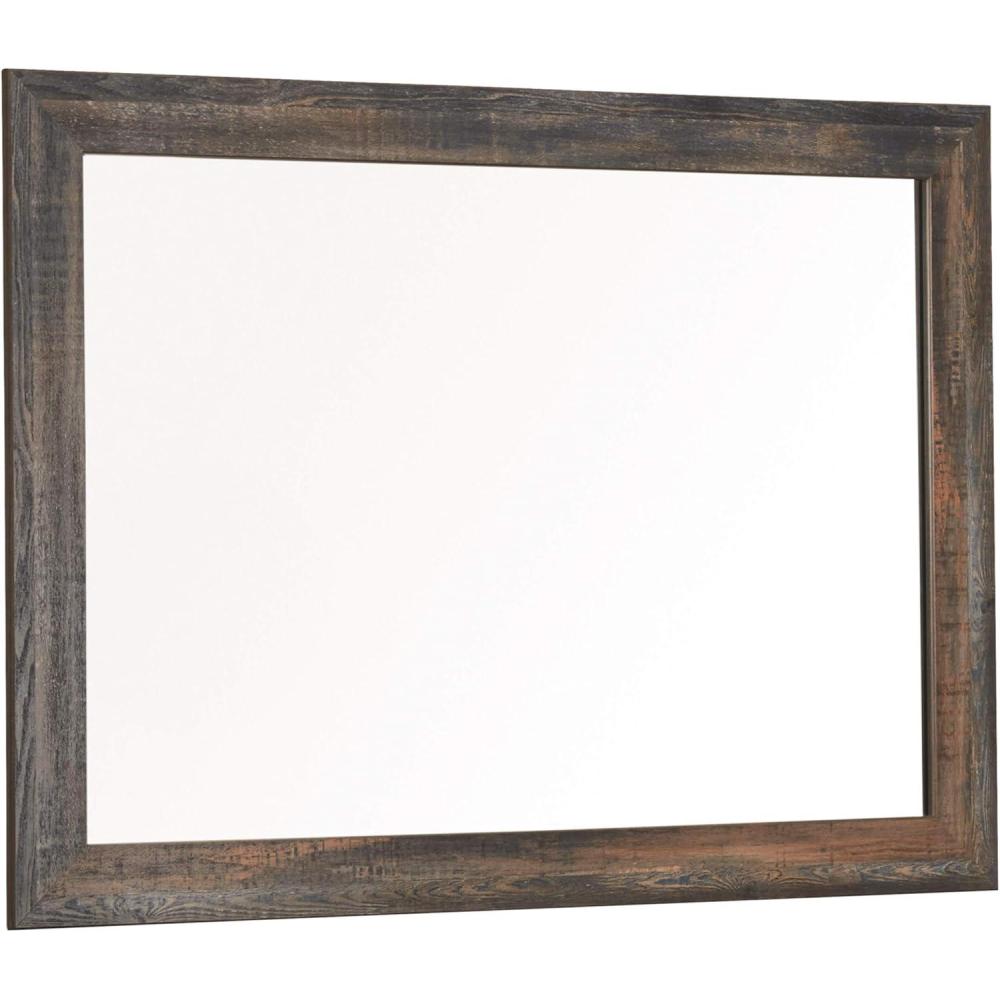 imageSignature Design by Ashley Drystan Rustic Industrial 42 x 31 Bedroom Mirror Weatherworn Brown