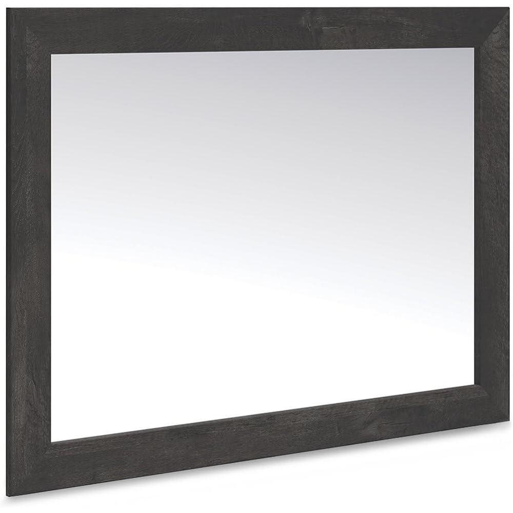 imageSignature Design by Ashley Granaport Modern Bedroom Mirror with Thick Frame Charcoal