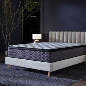 Signature Design By Ashley Destin Cove Plush Queen Hybrid Mattress, Stretch Knit Cooling Cover, Memory Foam, Wrapped Coil Unit, 60″ W x 79.5″ D x 15″ H, Blue(Queen)