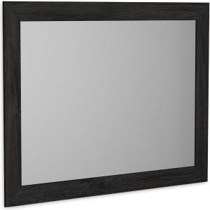 Signature Design by Ashley Belachime Modern Bedroom Mirror with Thick Frame, Charcoal