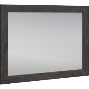 Signature Design by Ashley Candanew Modern Bedroom Mirror with Thick Frame, Charcoal