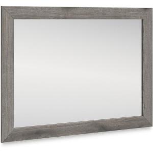 Signature Design by Ashley Fondenlane Rustic Bedroom Mirror with Thick Frame, Weathered Gray