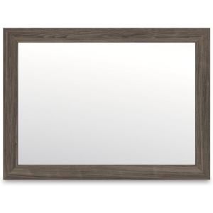Signature Design by Ashley Nendalane Contemporary Bedroom Mirror with Thick Frame, Dark Brown