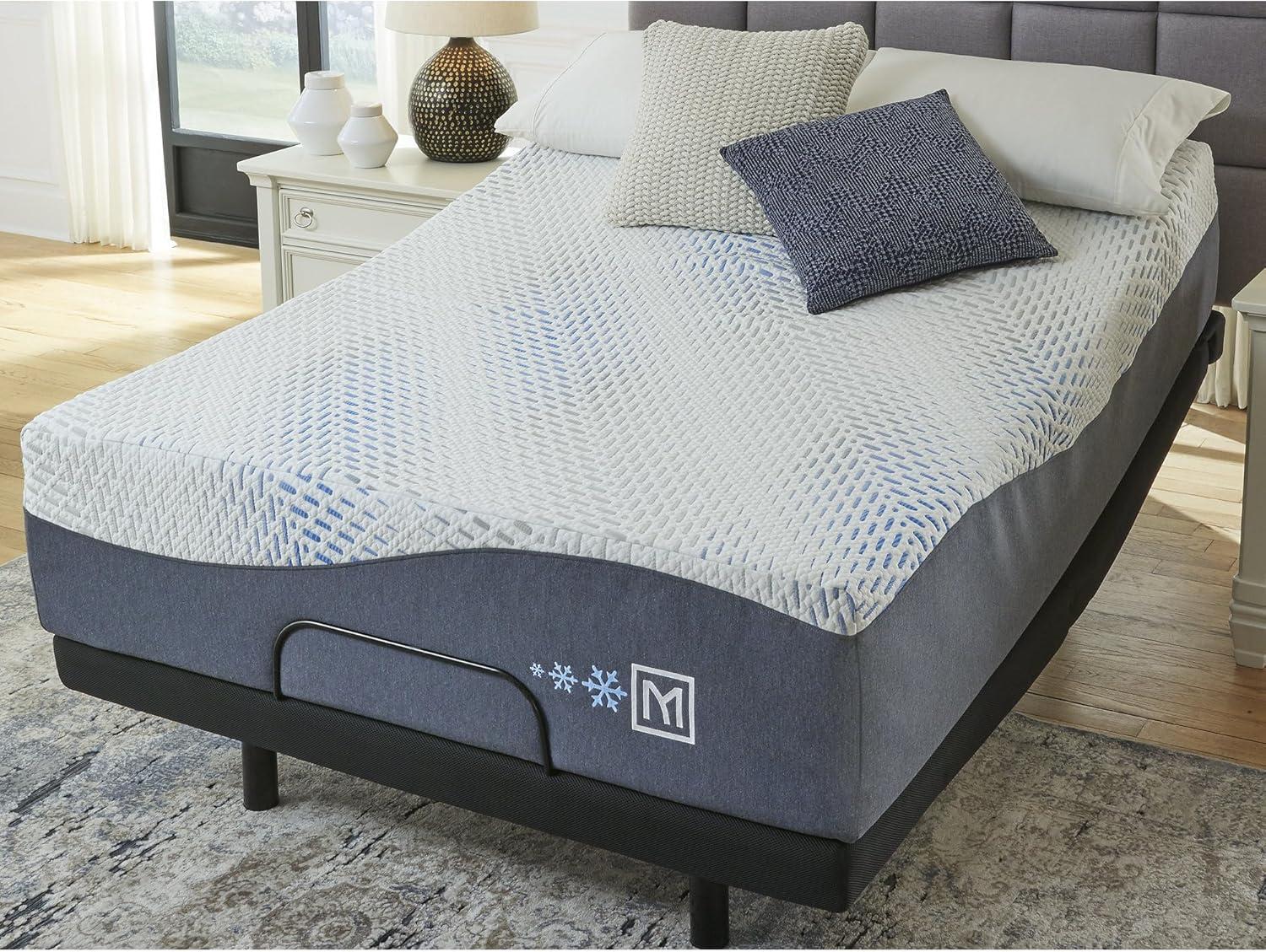 imageSignature Design by Ashley Millennium Luxury Plush Gel Latex Hybrid 15 Inch Mattress Queen WhiteKing