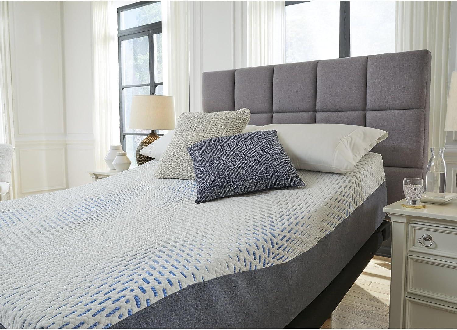 imageSignature Design by Ashley Millennium Luxury Plush Gel Latex Hybrid 15 Inch Mattress Queen WhiteQueen