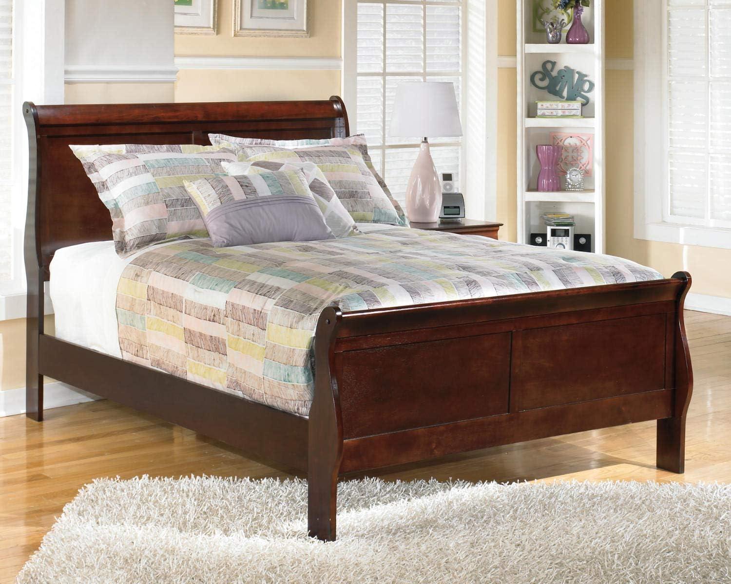 imageSignature Design by Ashley Alisdair Traditional Twin Sleigh Headboard amp Footboard ONLY Dark BrownFull