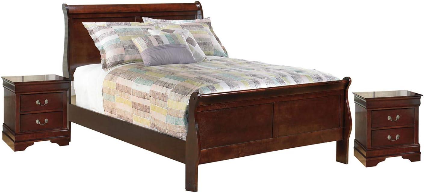 imageSignature Design by Ashley Alisdair Traditional Twin Sleigh Headboard amp Footboard ONLY Dark BrownFull