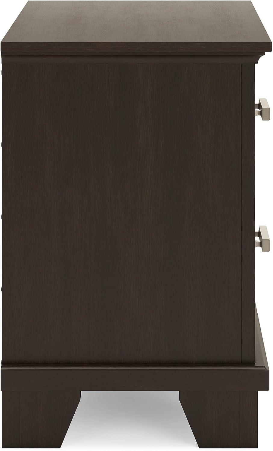 imageSignature Design by Ashley Covetown Contemporary 2Drawer Nightstand Dark Brown