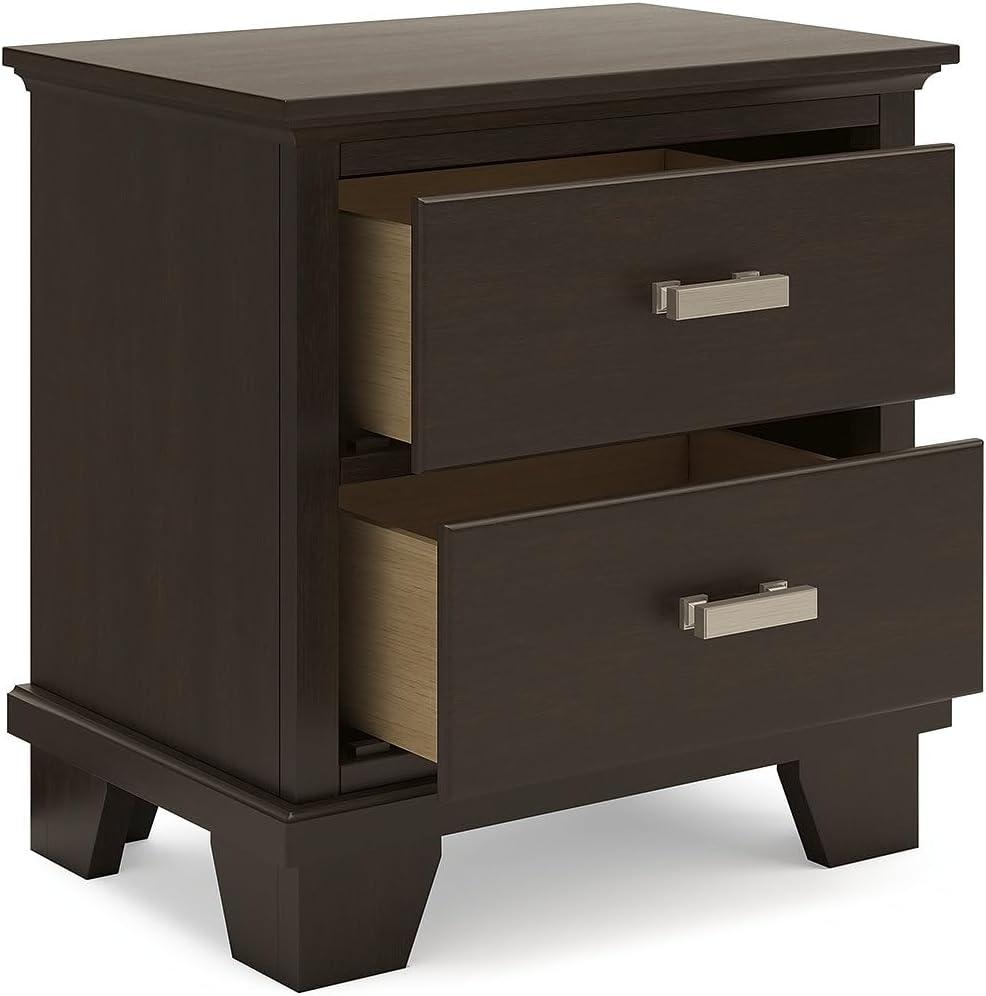 imageSignature Design by Ashley Covetown Contemporary 2Drawer Nightstand Dark Brown
