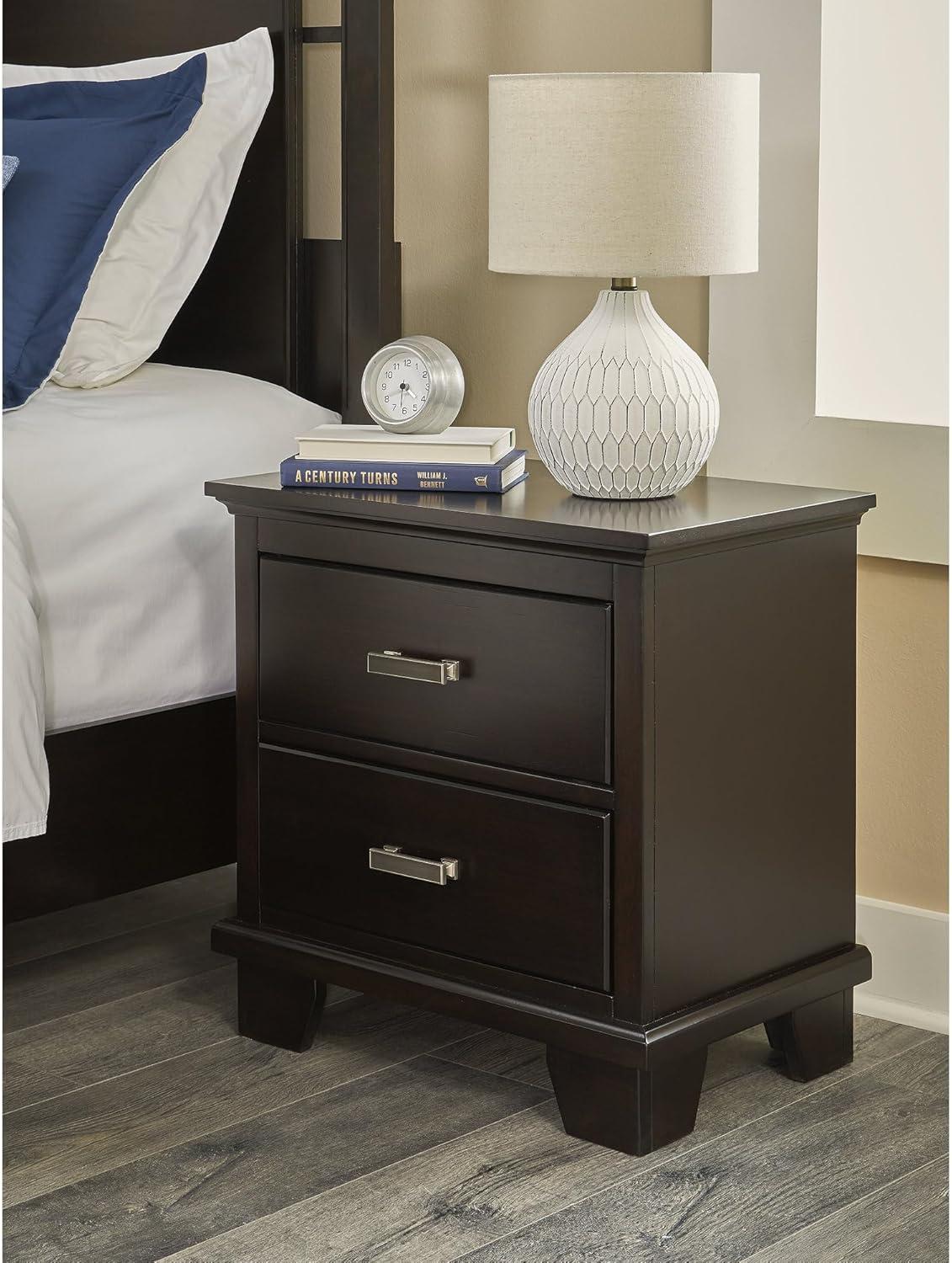 imageSignature Design by Ashley Covetown Contemporary 2Drawer Nightstand Dark Brown