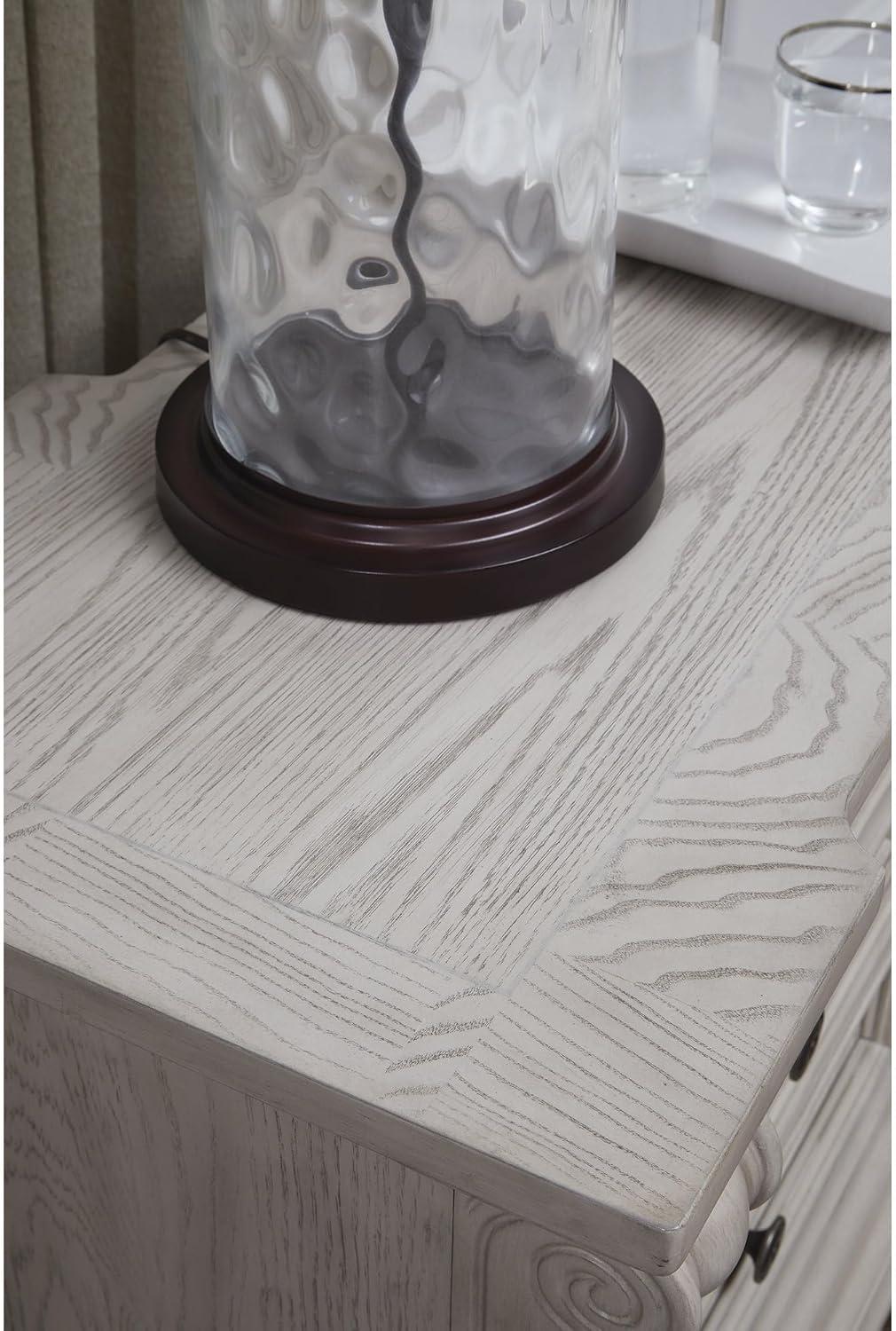 imageSignature Design by Ashley Valleymont Cottage 2Drawer Nightstand with Tray and USB Ports White