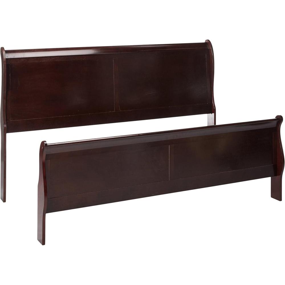imageSignature Design by Ashley Alisdair Traditional Twin Sleigh Headboard amp Footboard ONLY Dark BrownKingCal King