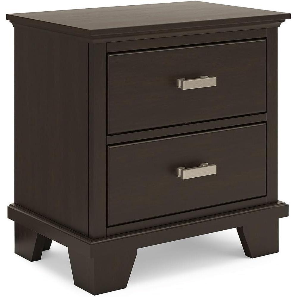 imageSignature Design by Ashley Covetown Contemporary 2Drawer Nightstand Dark Brown