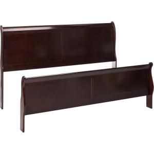 Signature Design by Ashley Alisdair Traditional Twin Sleigh Headboard & Footboard ONLY, Dark Brown(King/Cal King)