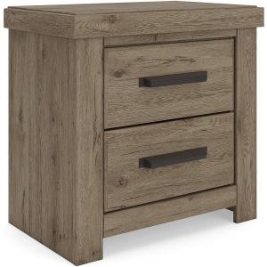 Signature Design by Ashley Contoura Rustic Nightstand with USB Ports, Light Brown