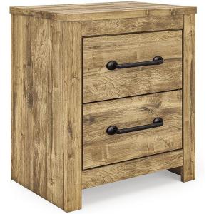 Signature Design by Ashley Hastiport Farmhouse Nightstand with Storage, Medium Brown