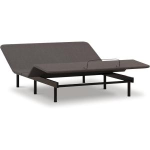 Signature Design by Ashley Head/Foot Model – Good Traditional Adjustable Base with Remote Control and USB Charging Port, Queen, Gray