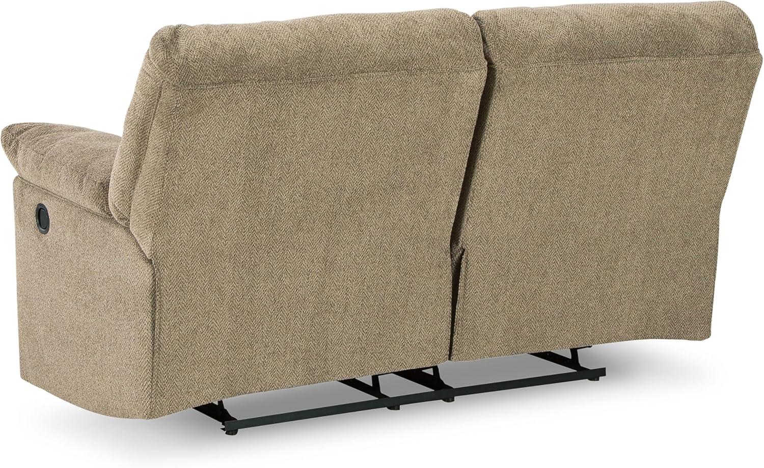 imageSignature Design by Ashley Alphons Transitional Tufted Reclining Loveseat Light BrownLight Brown