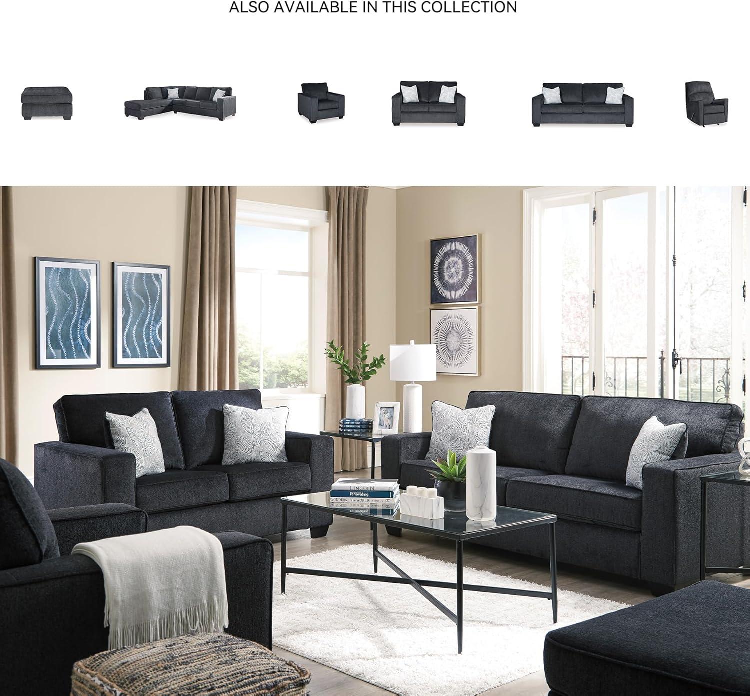 imageSignature Design by Ashley Altari Rocker Recliner Chair Plush Chenille Upholstered Reclining Chair Gentle Rocking Motion Cozy Seating for Everyday Relaxation 34 W x 39 D x 40 HCharcoal
