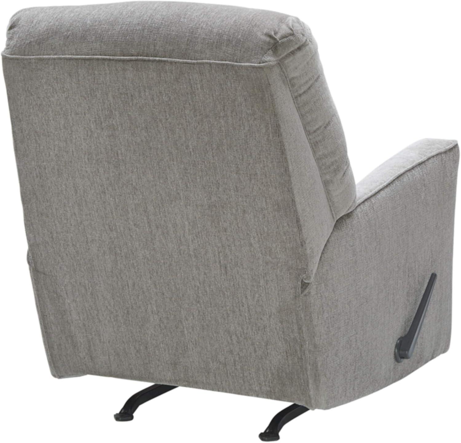 imageSignature Design by Ashley Altari Rocker Recliner Chair Plush Chenille Upholstered Reclining Chair Gentle Rocking Motion Cozy Seating for Everyday Relaxation 34 W x 39 D x 40 HGrey