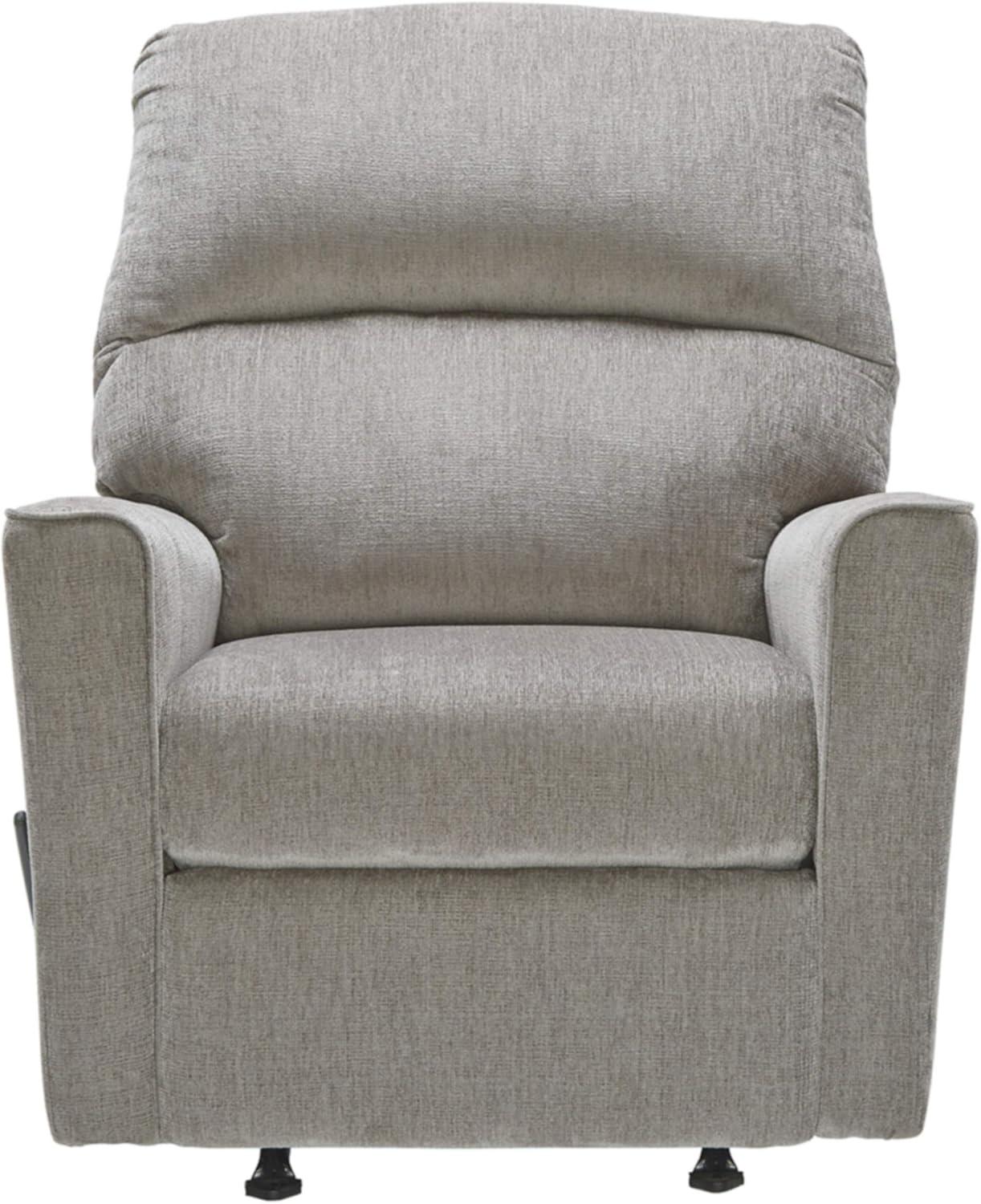 imageSignature Design by Ashley Altari Rocker Recliner Chair Plush Chenille Upholstered Reclining Chair Gentle Rocking Motion Cozy Seating for Everyday Relaxation 34 W x 39 D x 40 HGrey