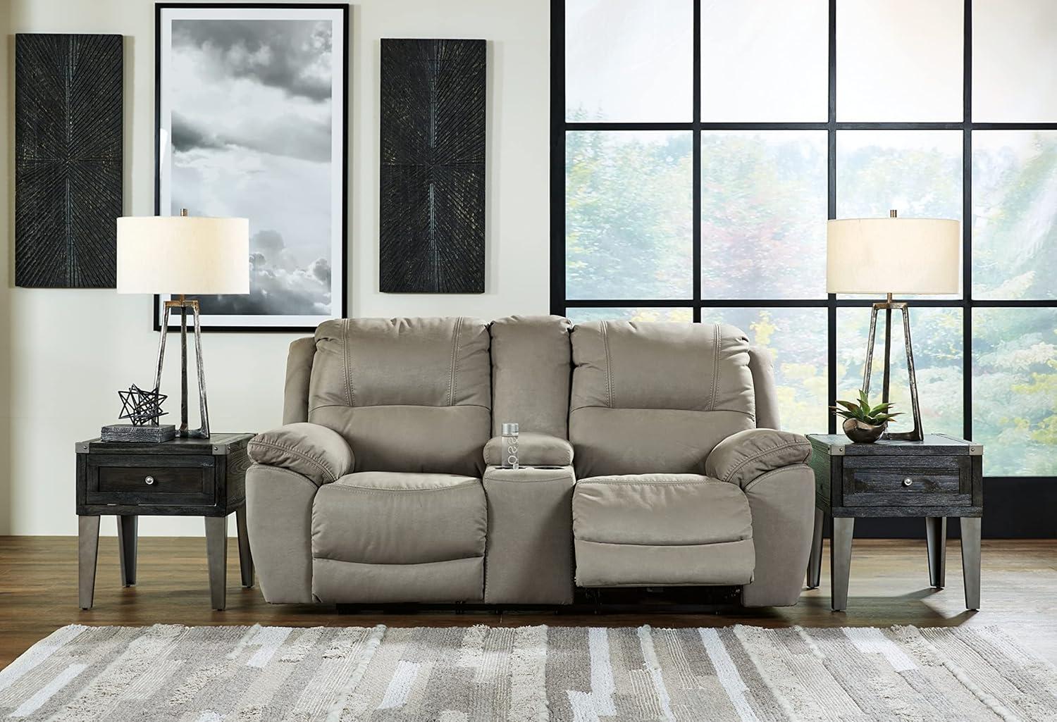 imageSignature Design by Ashley NextGen Gaucho Classic Power Reclining Loveseat with Console BeigeBeige
