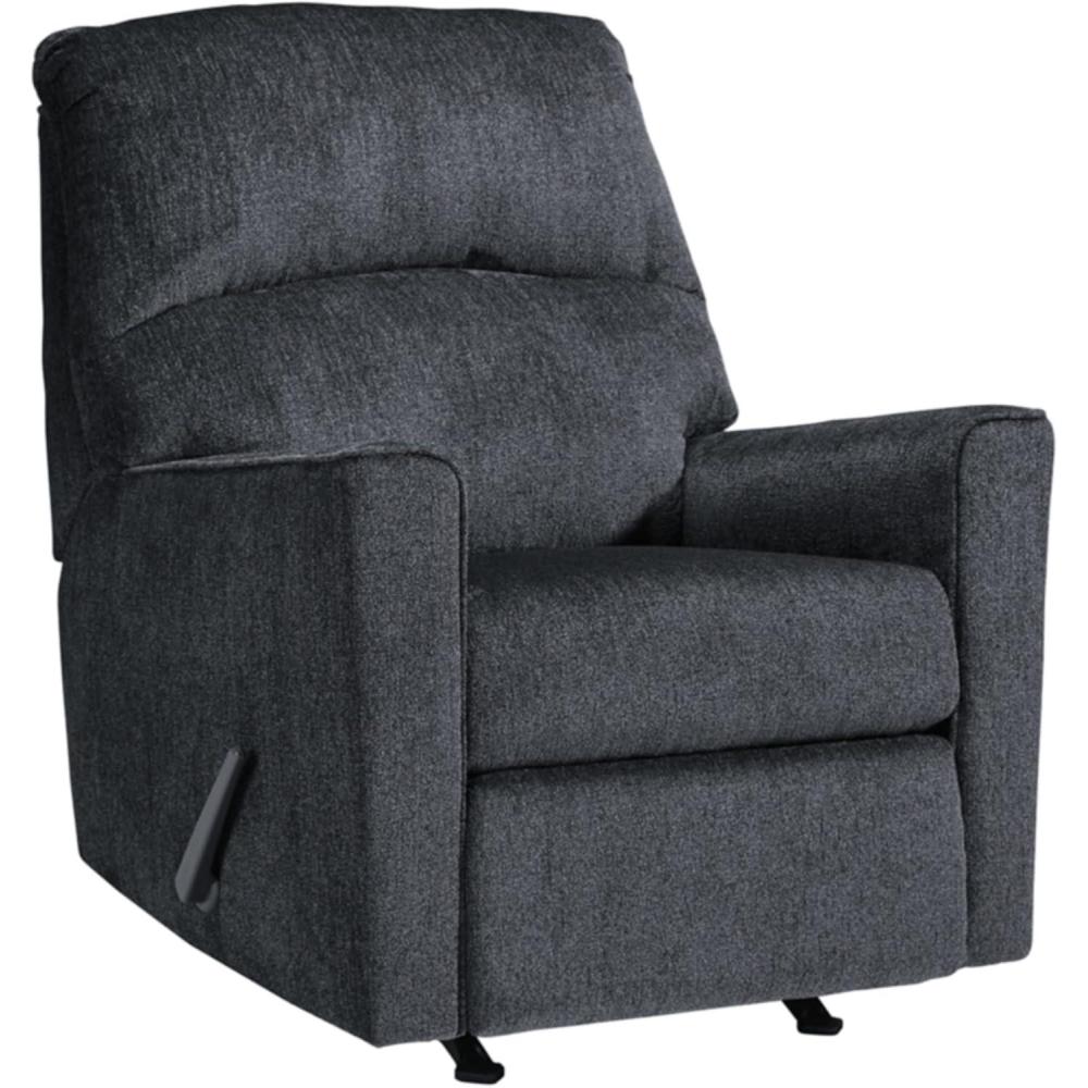 imageSignature Design by Ashley Altari Rocker Recliner Chair Plush Chenille Upholstered Reclining Chair Gentle Rocking Motion Cozy Seating for Everyday Relaxation 34 W x 39 D x 40 HCharcoal