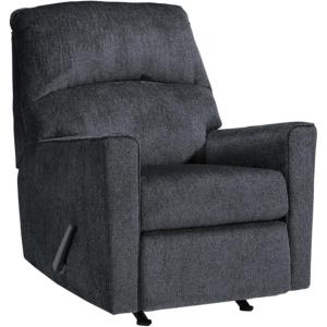 Signature Design by Ashley Altari Rocker Recliner Chair, Plush Chenille Upholstered Reclining Chair, Gentle Rocking Motion, Cozy Seating for Everyday Relaxation, 34″ W x 39″ D x 40″ H(Charcoal)