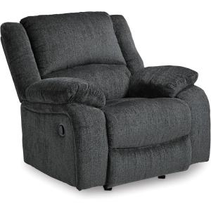 Signature Design by Ashley Draycoll Plush Manual Pull-Tab Rocker Recliner, Dark Gray