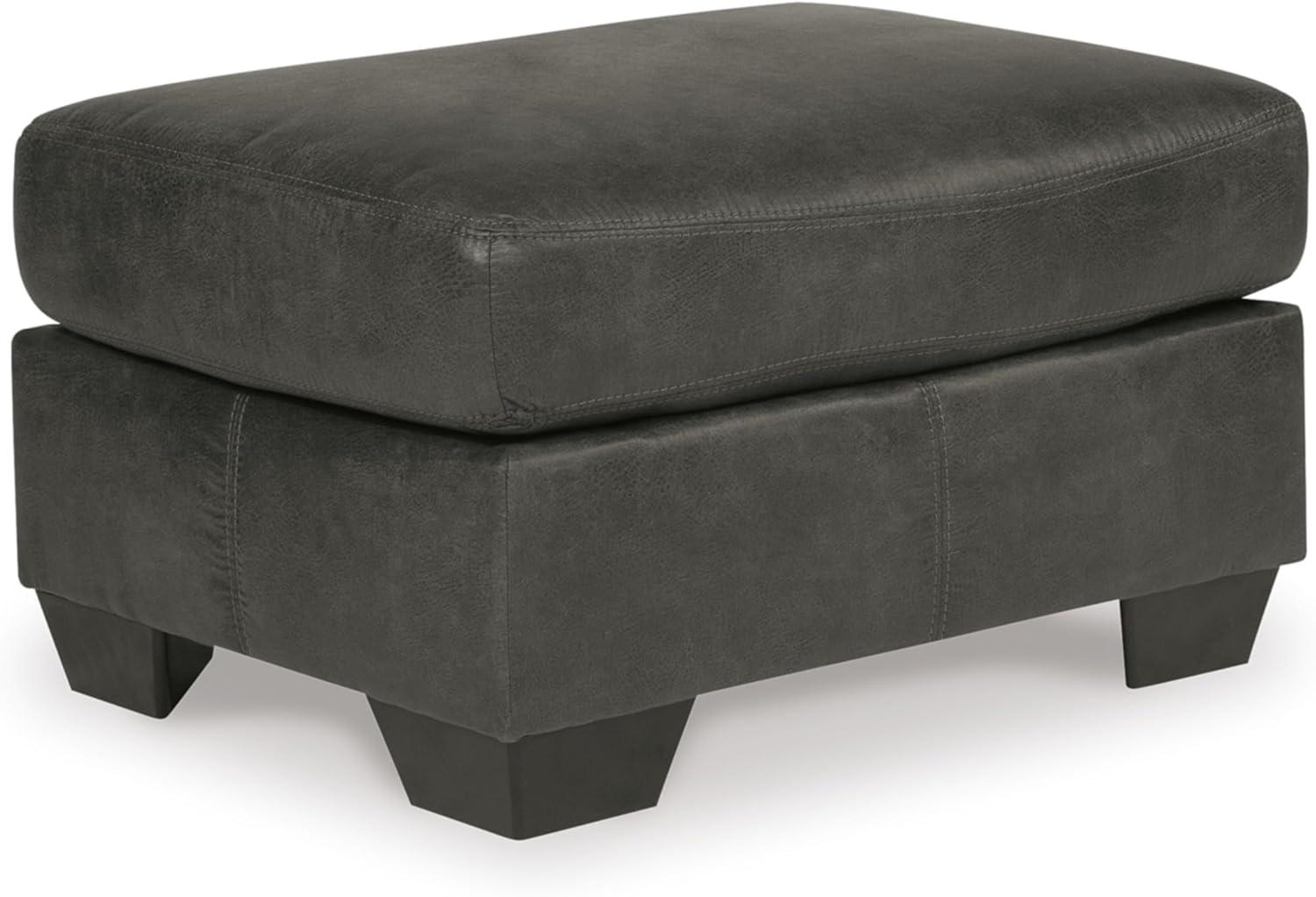imageSignature Design by Ashley Bandon Modern Leather Match LeftArm Facing 4Piece Sectional with Removable Cushions and Armrest Light BrownGrey