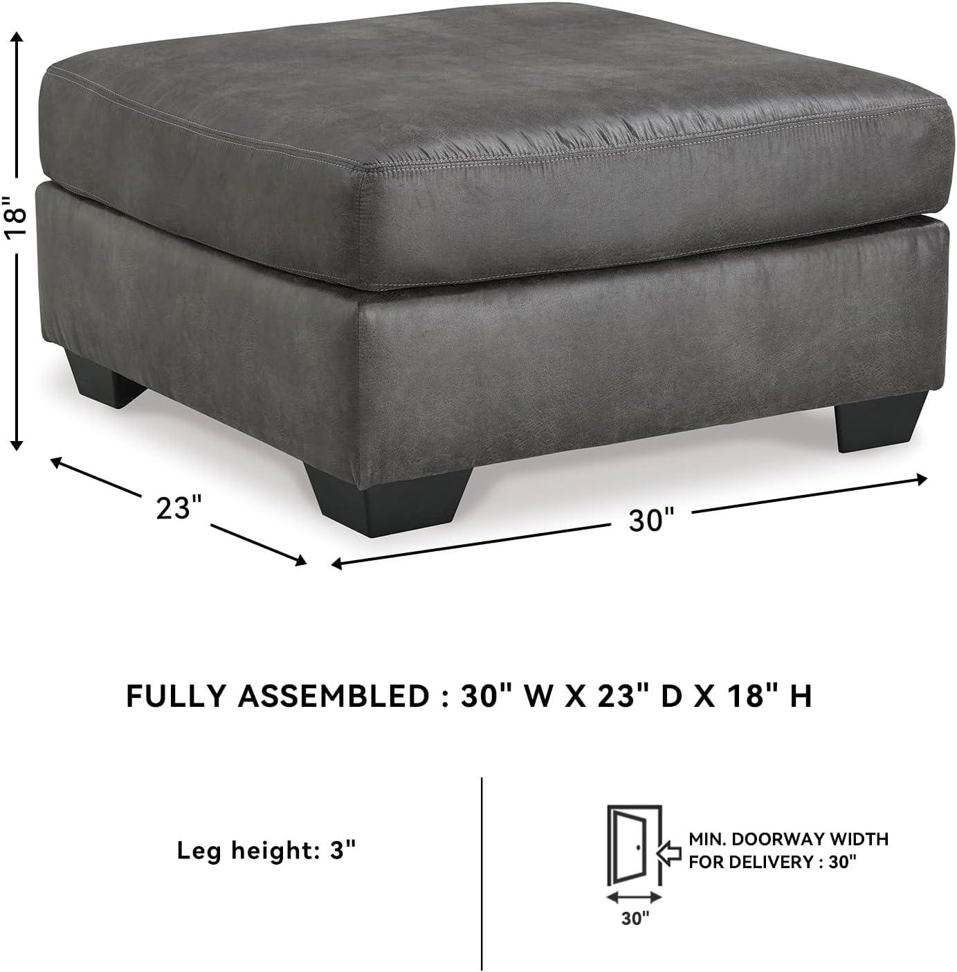 imageSignature Design by Ashley Bandon Modern Leather Match LeftArm Facing 4Piece Sectional with Removable Cushions and Armrest Light BrownGrey