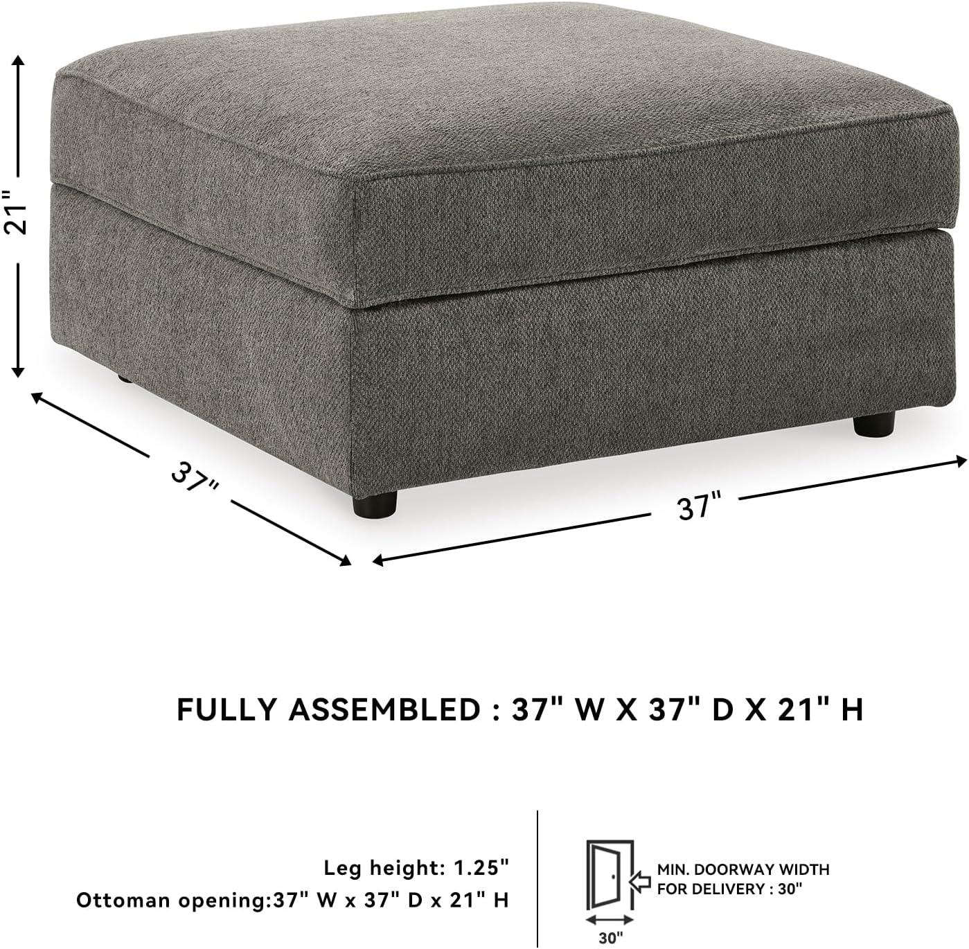 imageSignature Design by Ashley Bandon Modern Leather Match LeftArm Facing 4Piece Sectional with Removable Cushions and Armrest Light BrownGrey