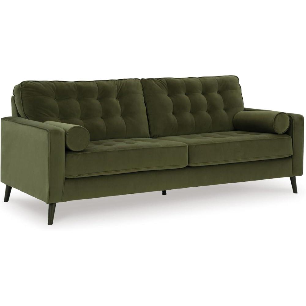 imageSignature Design by Ashley Reveon Lakes Contemporary Sofa with Tufted Cushion and Removable Cushion Green