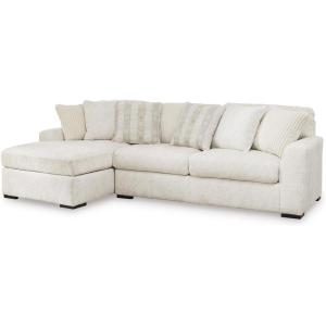Signature Design by Ashley Chessington Contemporary Anti Sag 4-Piece Sectional with Chaise, Reversible Seat Cushions, Accent Pillows Included, White, 151″ W x 121″ D x 40″ H(2 Piece Sectional with Chaise)