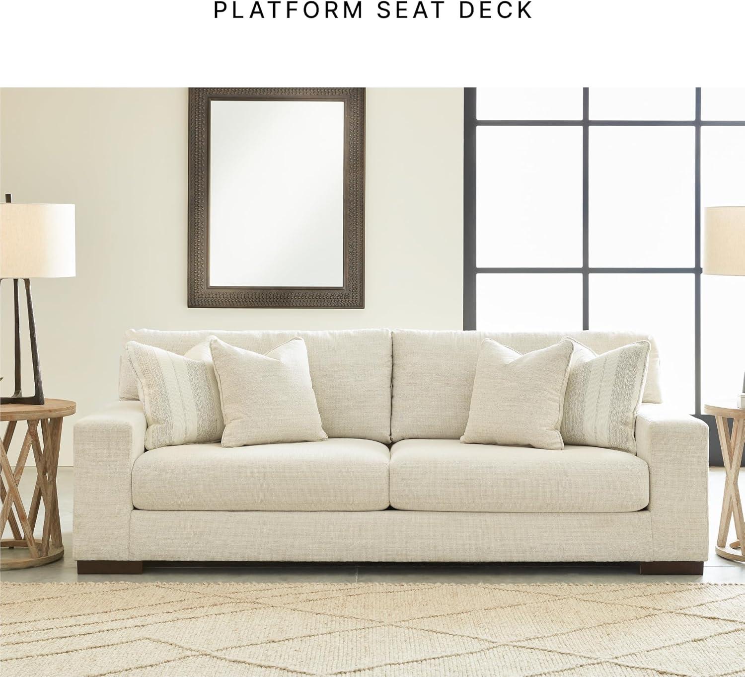 imageSignature Design by Ashley Vayda Contemporary Sofa for Living Room BeigeOff White