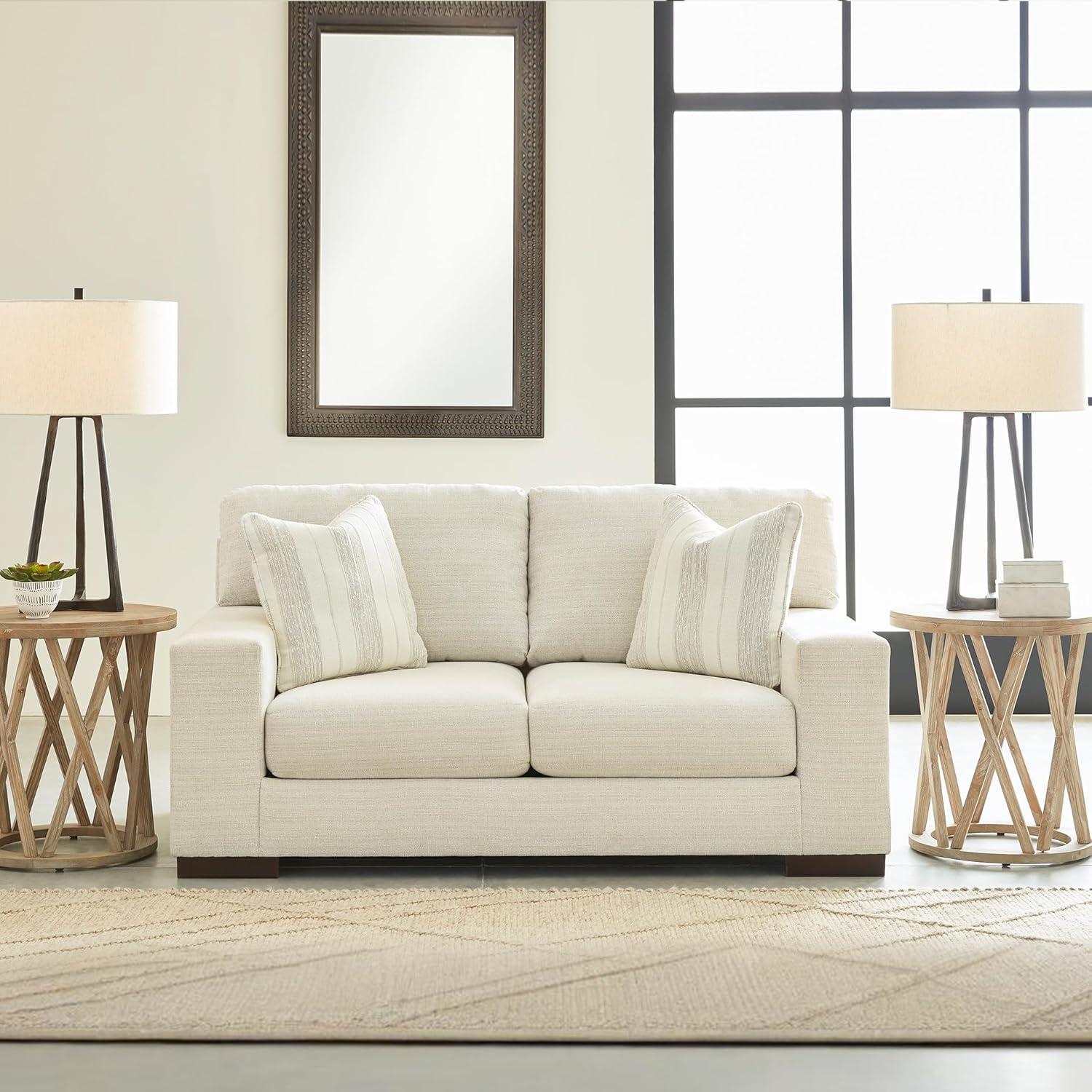 imageSignature Design by Ashley Vayda Contemporary Sofa for Living Room BeigeOff White